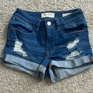 Pacsun Super Stretch Shortie Blue Jean